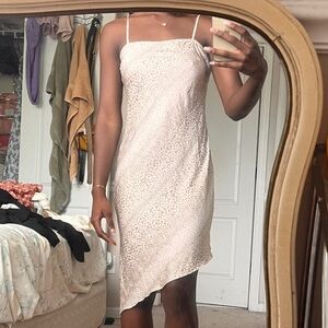 Leopard print silk dress